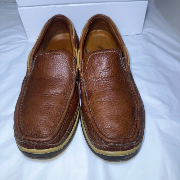 Tommy Bahama Brown Leather Men's Loafers - Picture 4 of 7